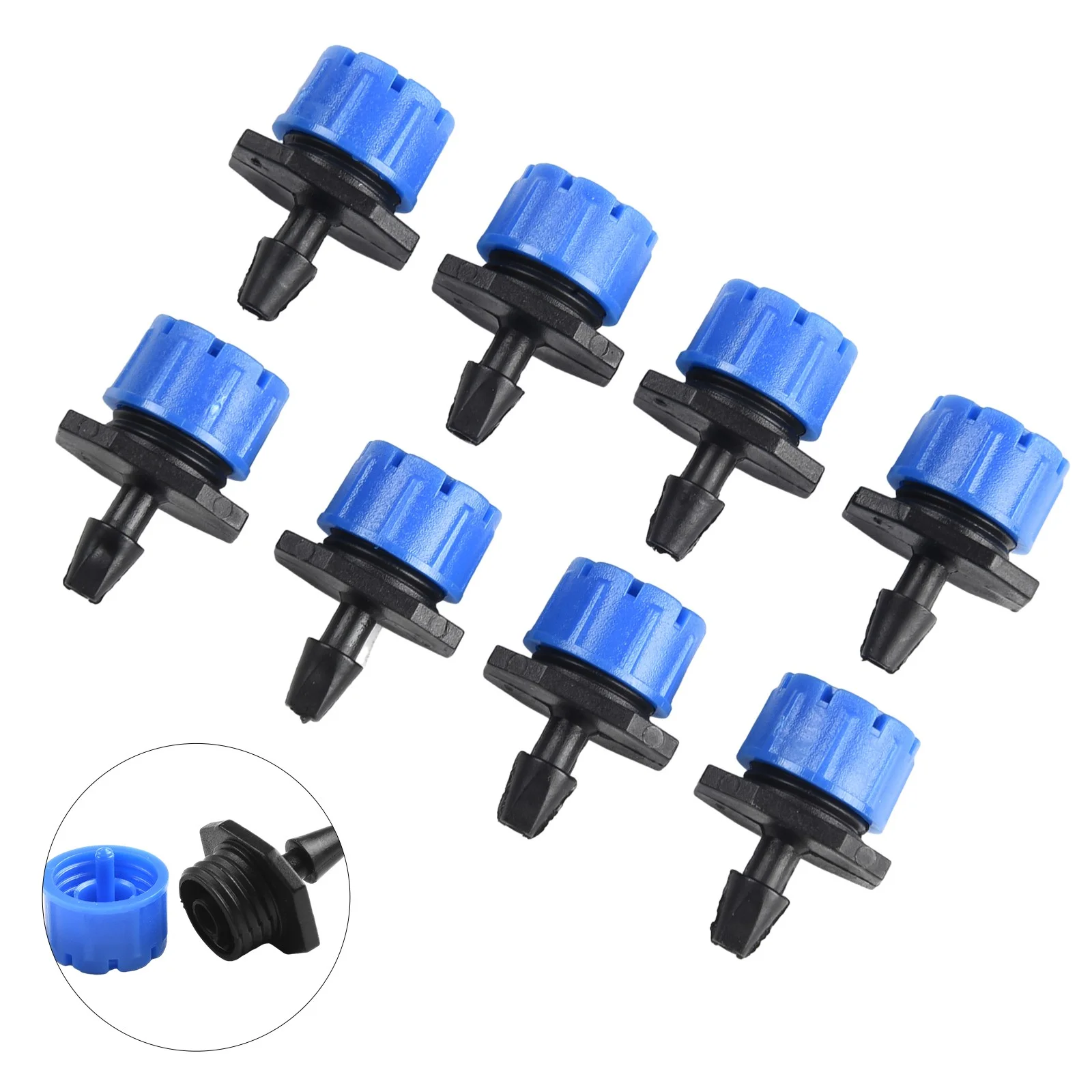 50 Pcs Adjustable Irrigation Sprinkler Garden Drip Emitters Micro Spray Rotating