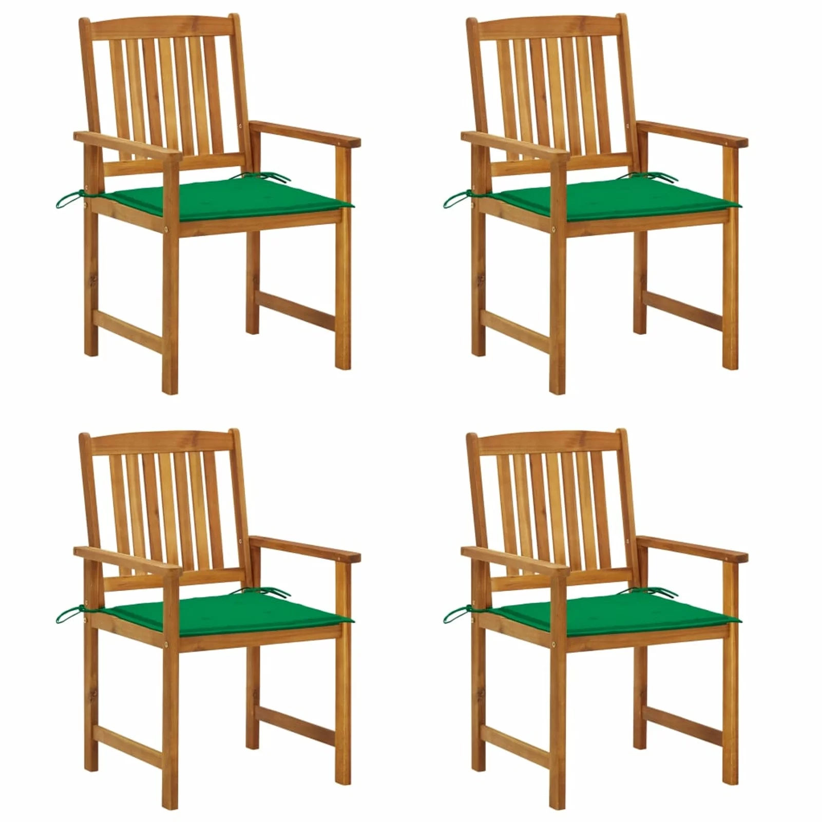 Irfora Patio Chairs with Cushions 4 pcs Solid Acacia Wood