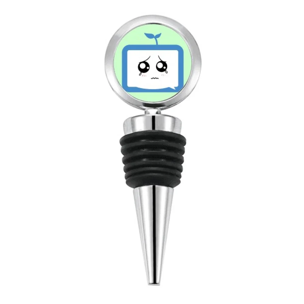Saplings Injustice Small TV Face Original Bottle Stopper Stainless Steel Rubber Reusable