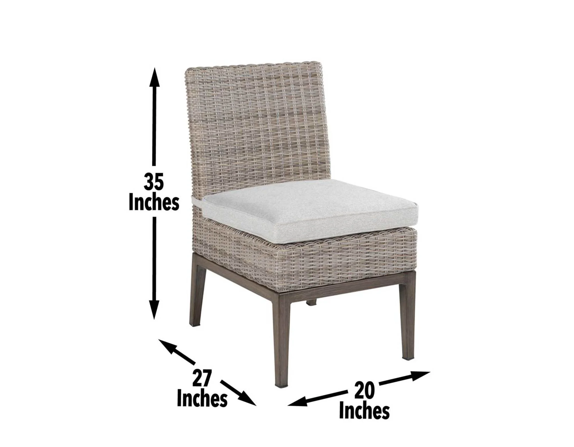 Marina Gray Aluminum Patio Side Chair