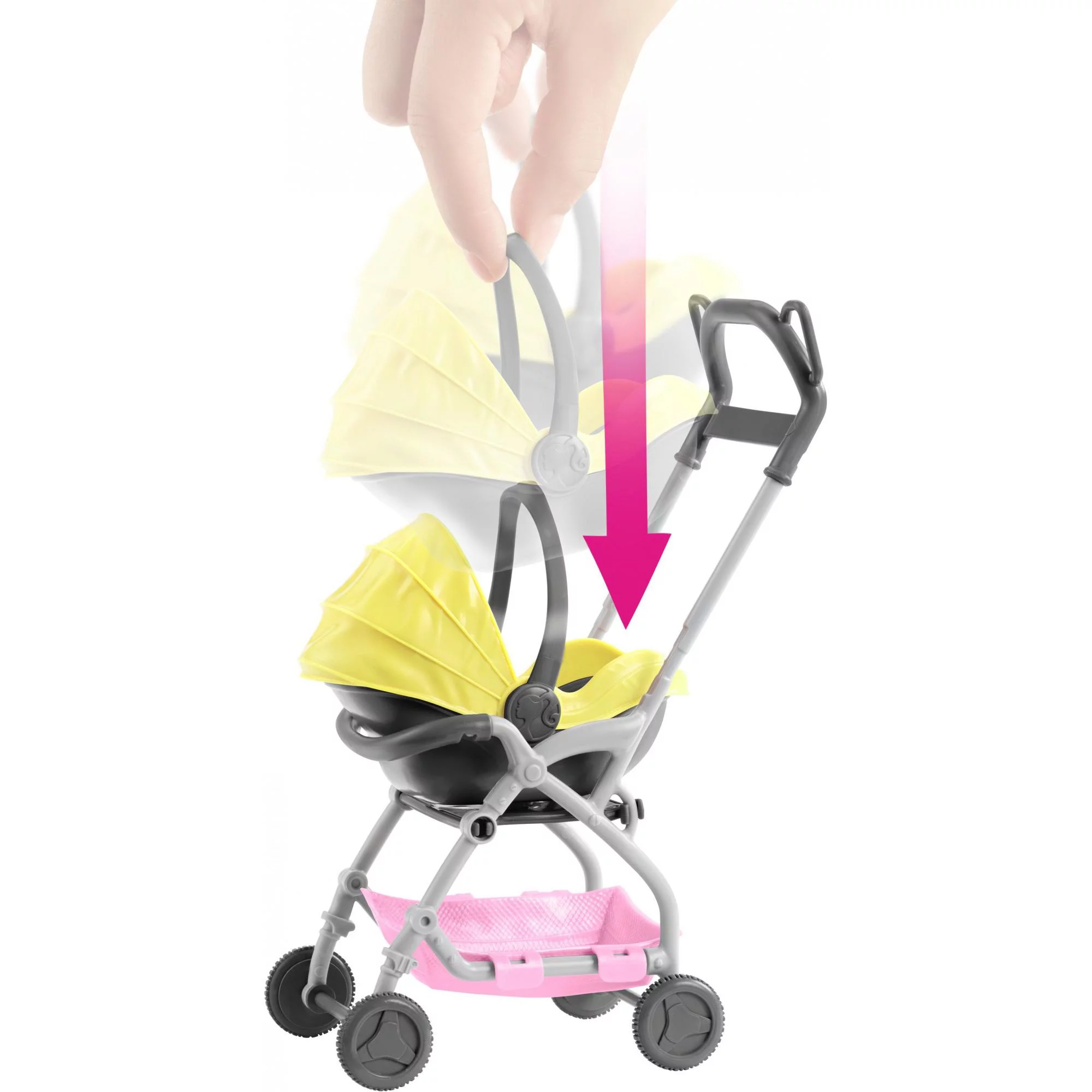 Barbie Skipper Babysitters Inc. Doll and Playset, Small Baby Doll with 2-in-1 Stroller