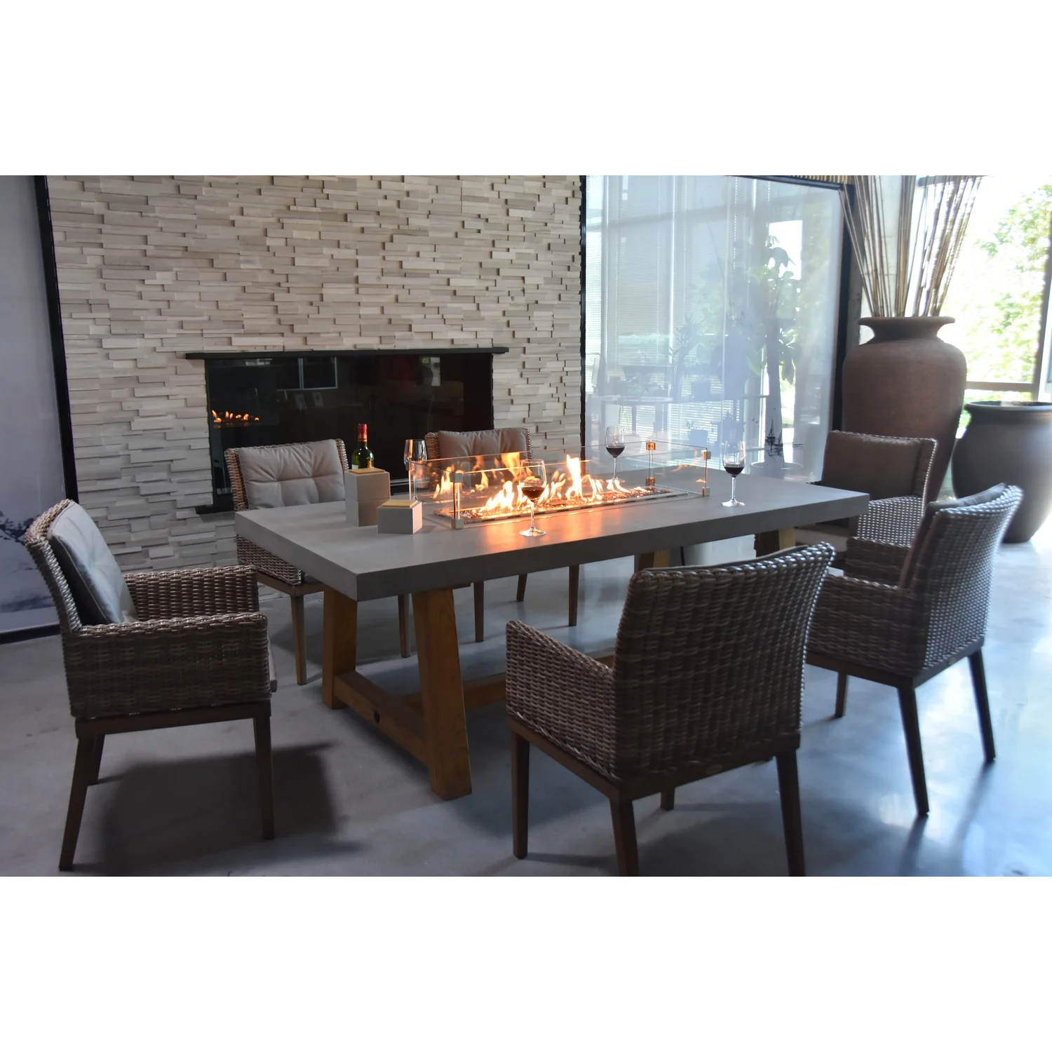 Elementi  Sonoma Dining Table - Natural Gas