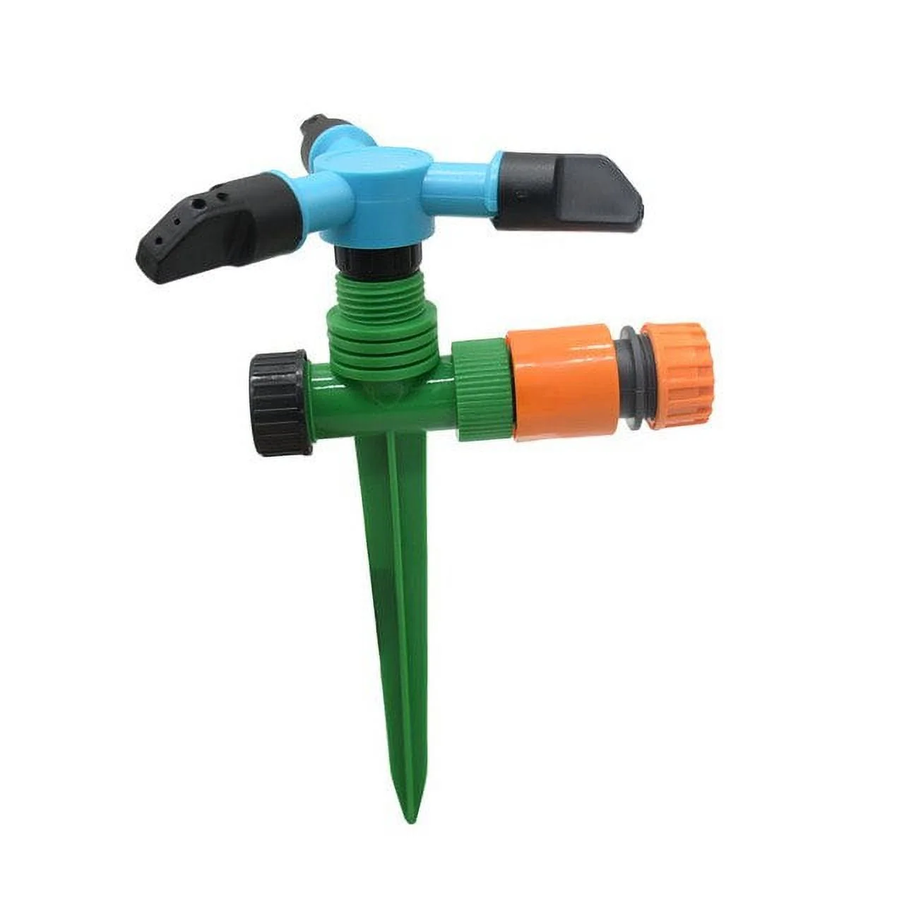 3-Arm Lawn Watering Irrigation Sprinkler Adjustable Rotating Sprinkler Nozzle for 1/2" 3/4" hose Garden Agriculture Grass  6 Pc