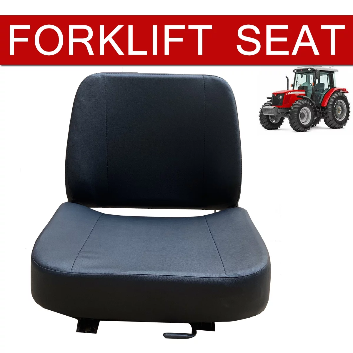 Universal Forklift Seat with Sliding Track Lawn Mower & Tractor Seat Replacement