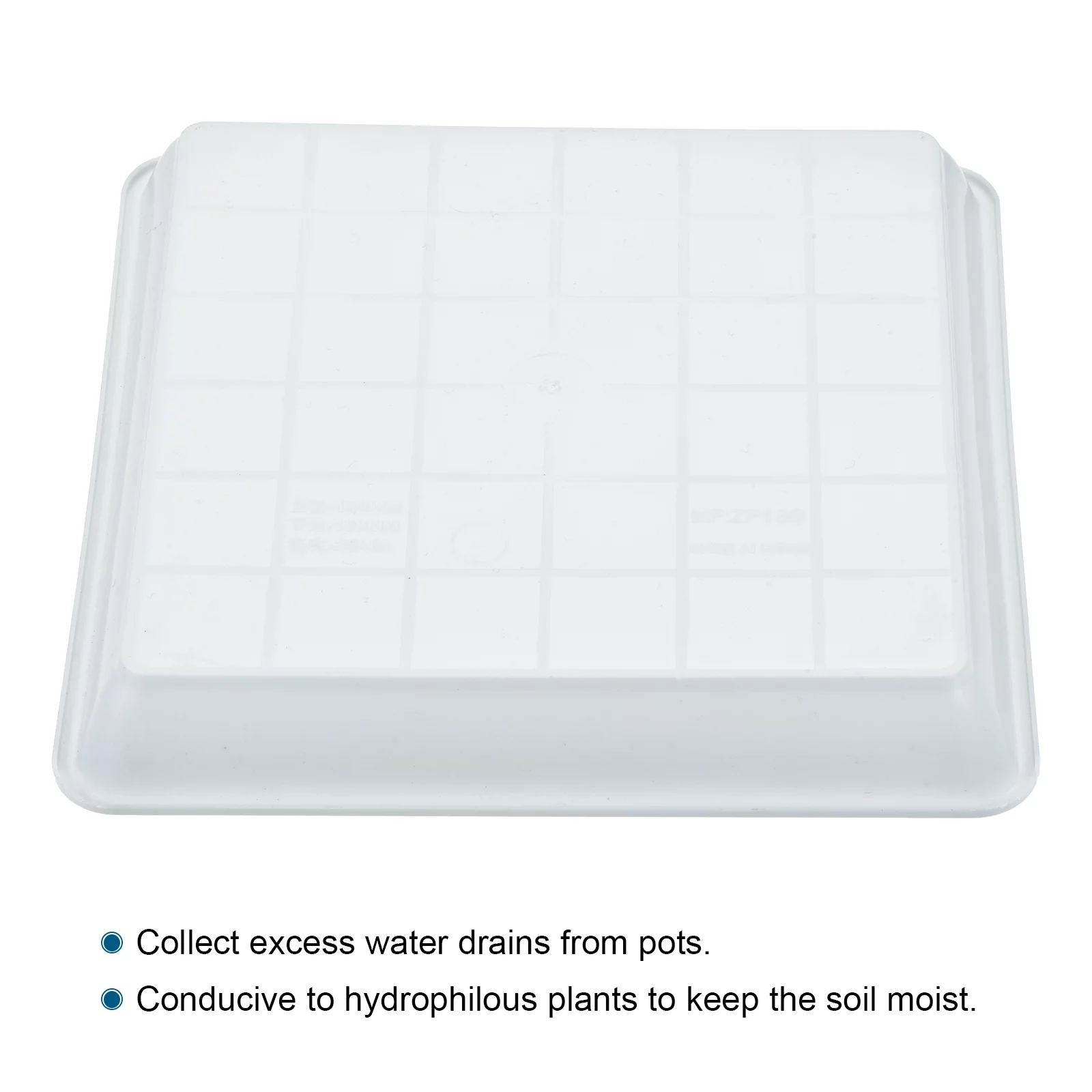 Uxcell Plant Pot Saucers Plastic Square Flower Drip Trays 10pcs White 7