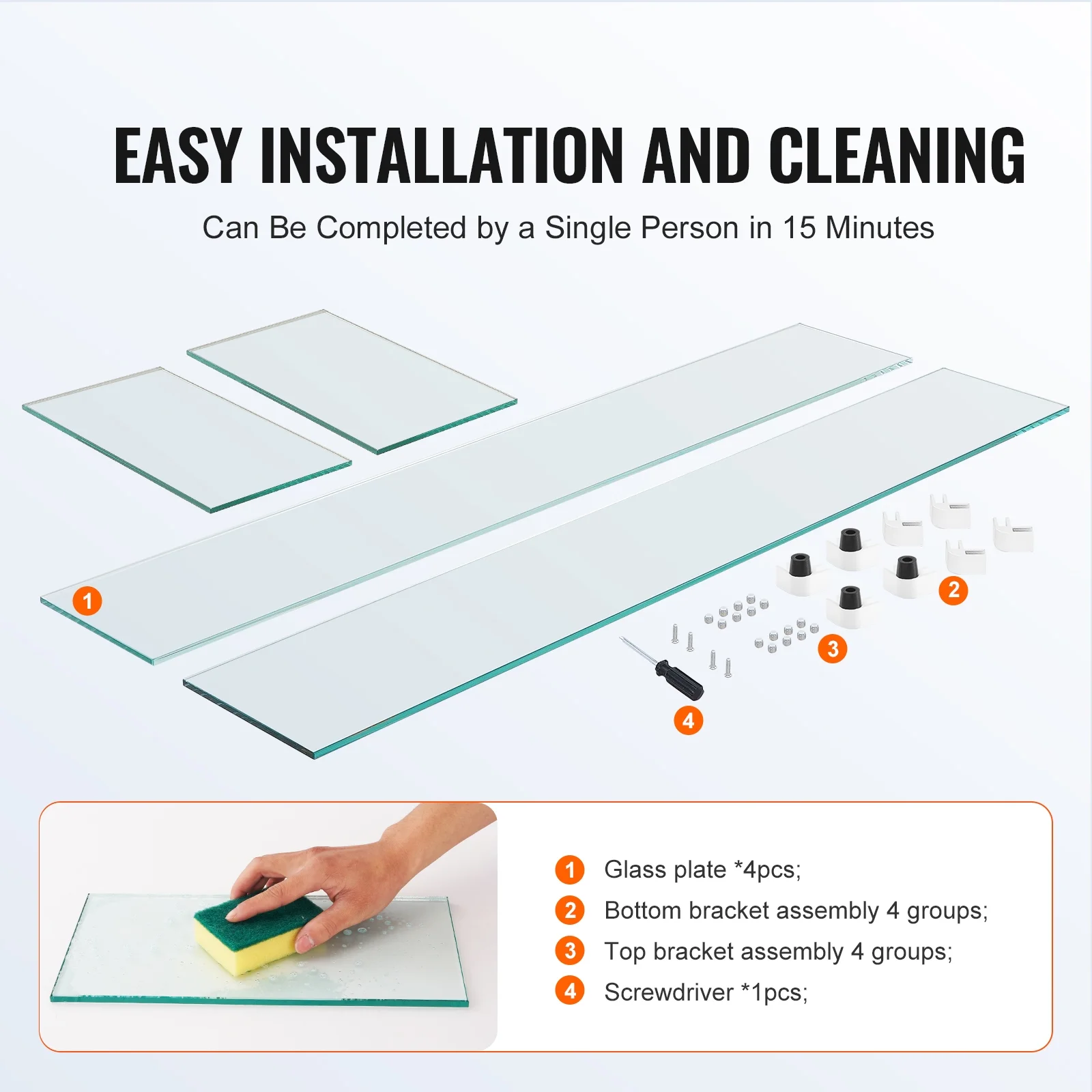 SKYSHALO Fire Pit Wind Guard - Made of Tempered Glass Flame Shield, Measuring 31