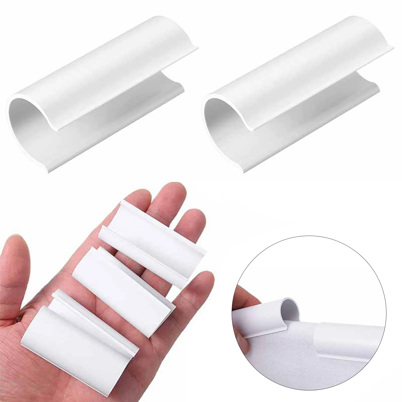 Yuri 32 White Clips for PVC Pipe Greenhouses, Row Covers & Sheds - Reliable,