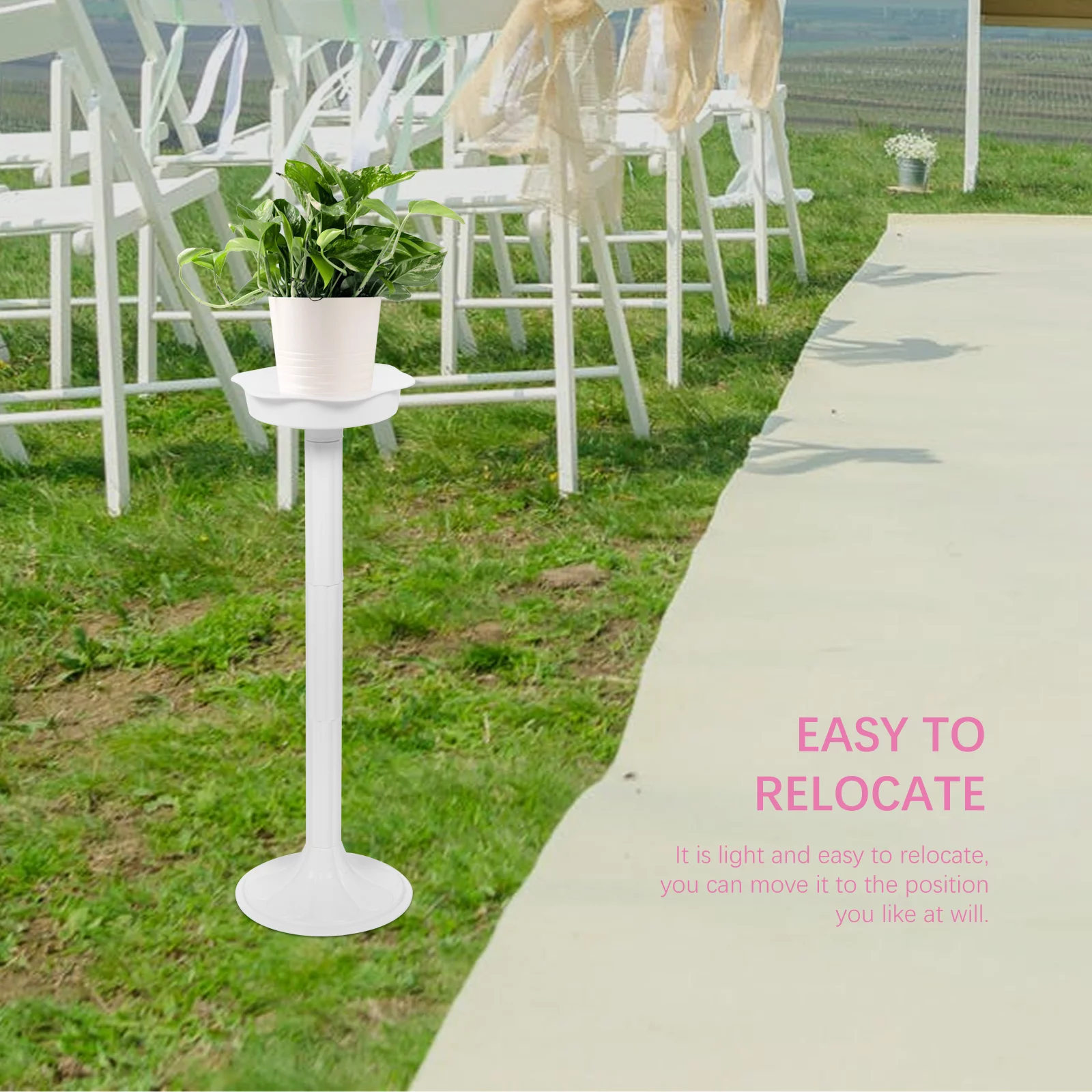 Plastic Roman Pillar Weeding Flower Pot Base Wedding Flower Pot Holder Flower Stand