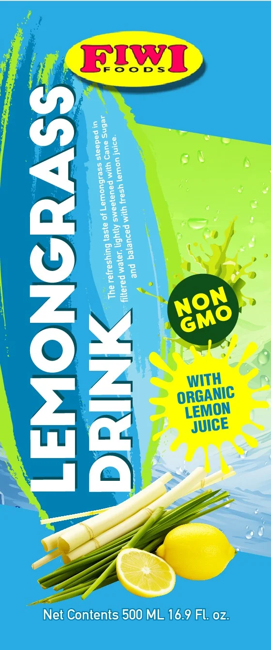 FIWI FOODS Lemongrass Drink 16.9oz. - 2Pack