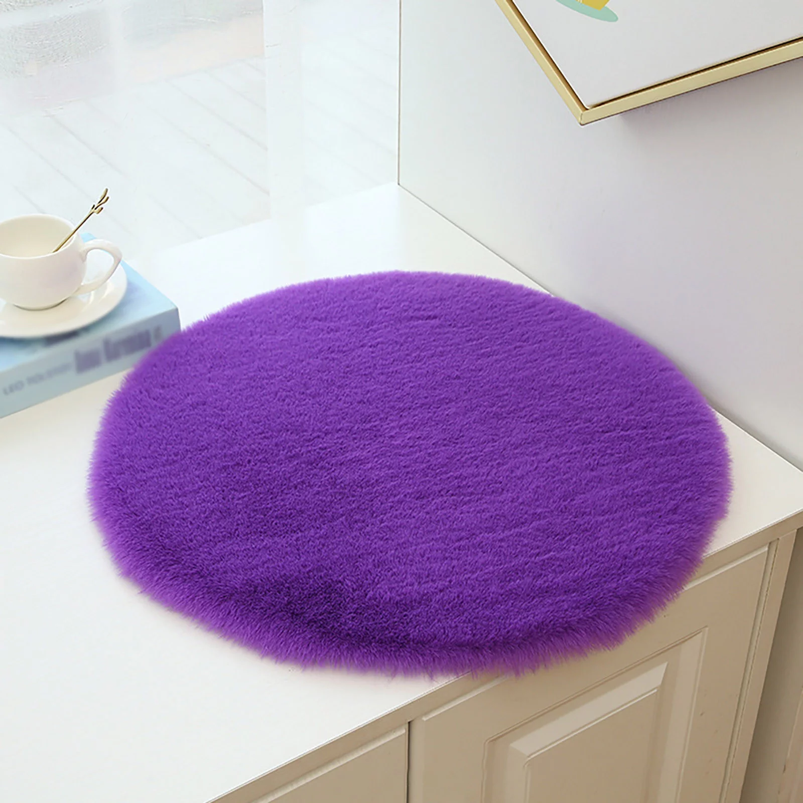 Soft And Comfortable Plush Chair Cushion With Fixed Rope Non Slip Winter Warm Seat Cushion Comfortable Dining Chair Cushion Suitable For Home Office Patio Dormitory Library Outdoor Seat Pads