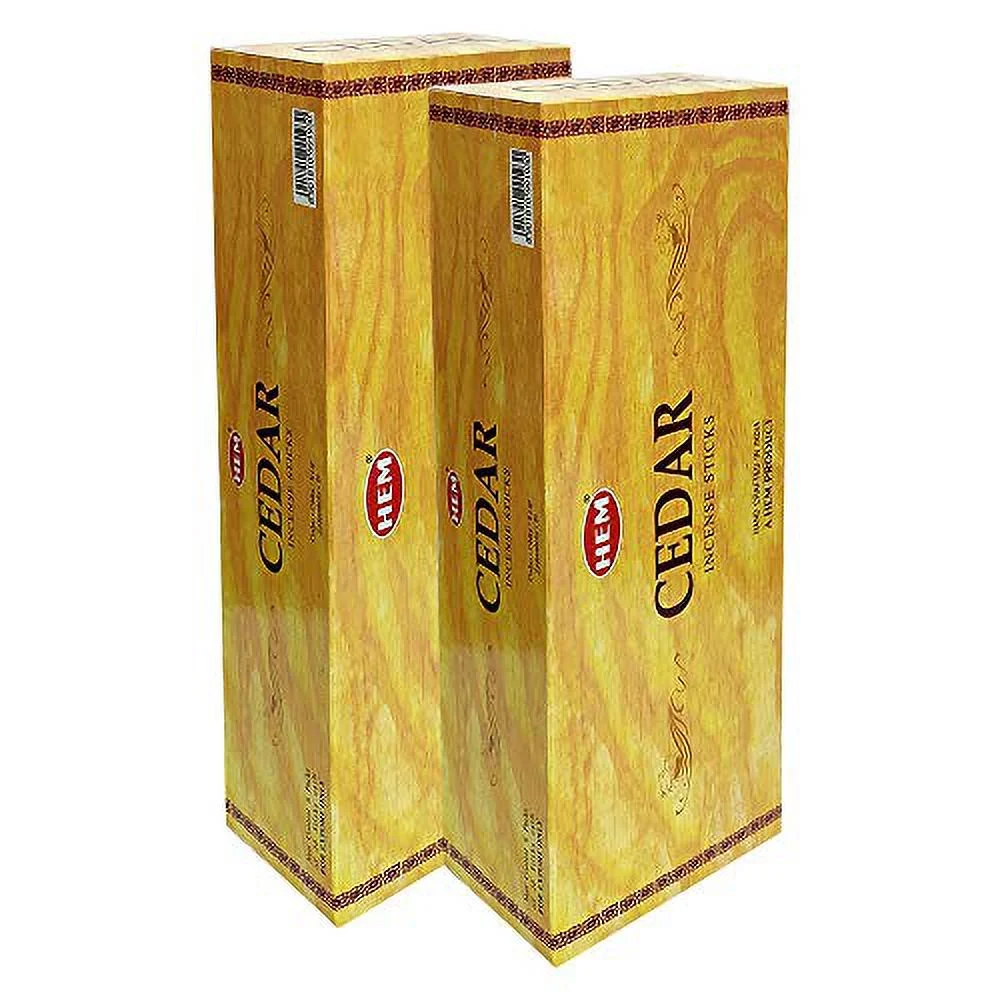Hem Cedar Incense Sticks Agarbatti Masala - Pack of 12 Tubes, 20 Sticks Each Box, Total 240 Sticks