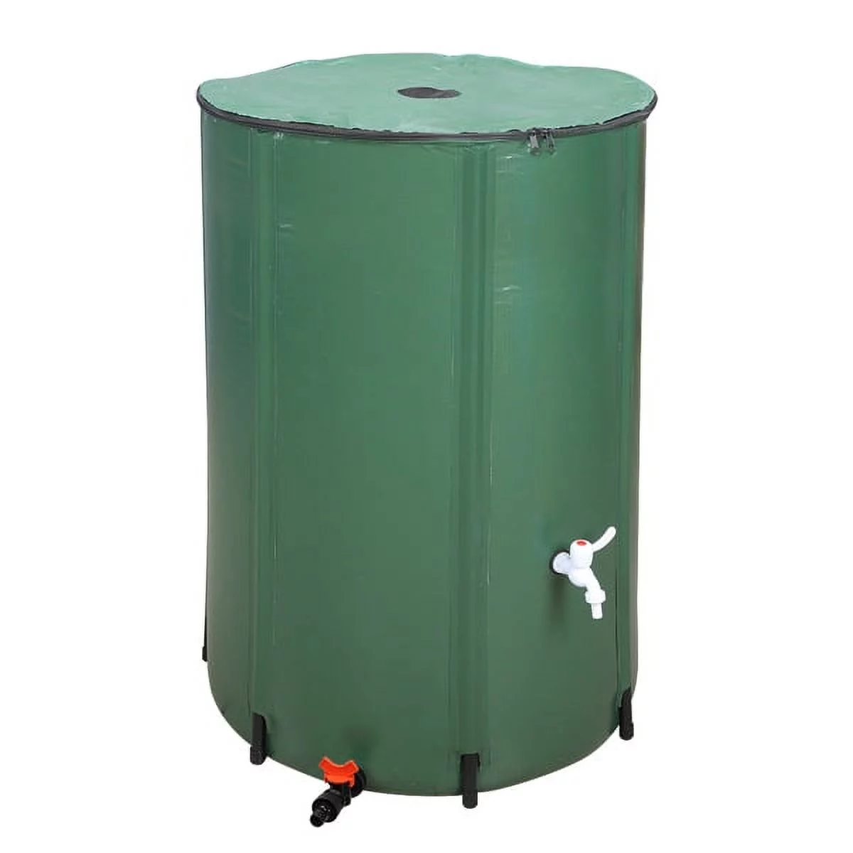 Bornmio 100 Gallon Folding Rain Barrel Water Collector Green