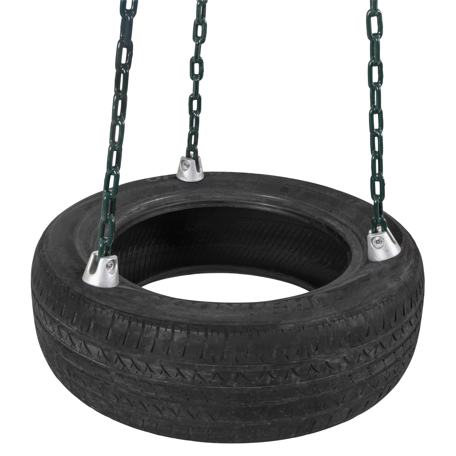 Jack and June Ultra-Durable 3-Chain Rubber Tire Swing with 36” Chains for 5’ Deck Height