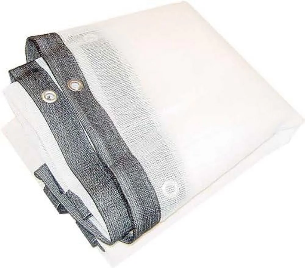 x 20' White Sunshade Net | UV-Stabilized, 70-75% Sunblock, High-Density Polyethylene | Secure & Durable | 12 ft x 20 ft (3.7 m x 6.1 m) | Ideal for Greenhouse and Outdoor Use