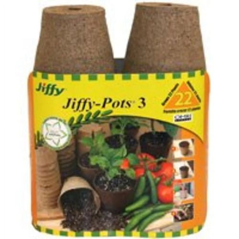 Jiffy Products Jiffy JP322 Round Jiffy Peat Pot, 3in