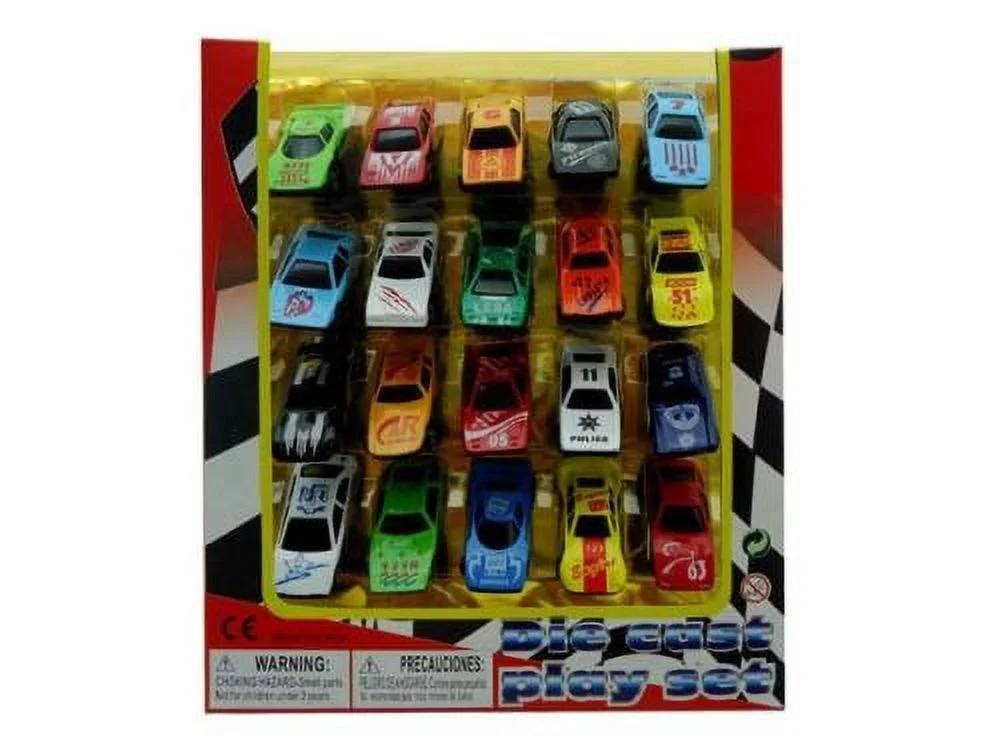 Boys Party Favor Sport Cars 20 Piece Mini Toy Diecast Vehicle Play Set