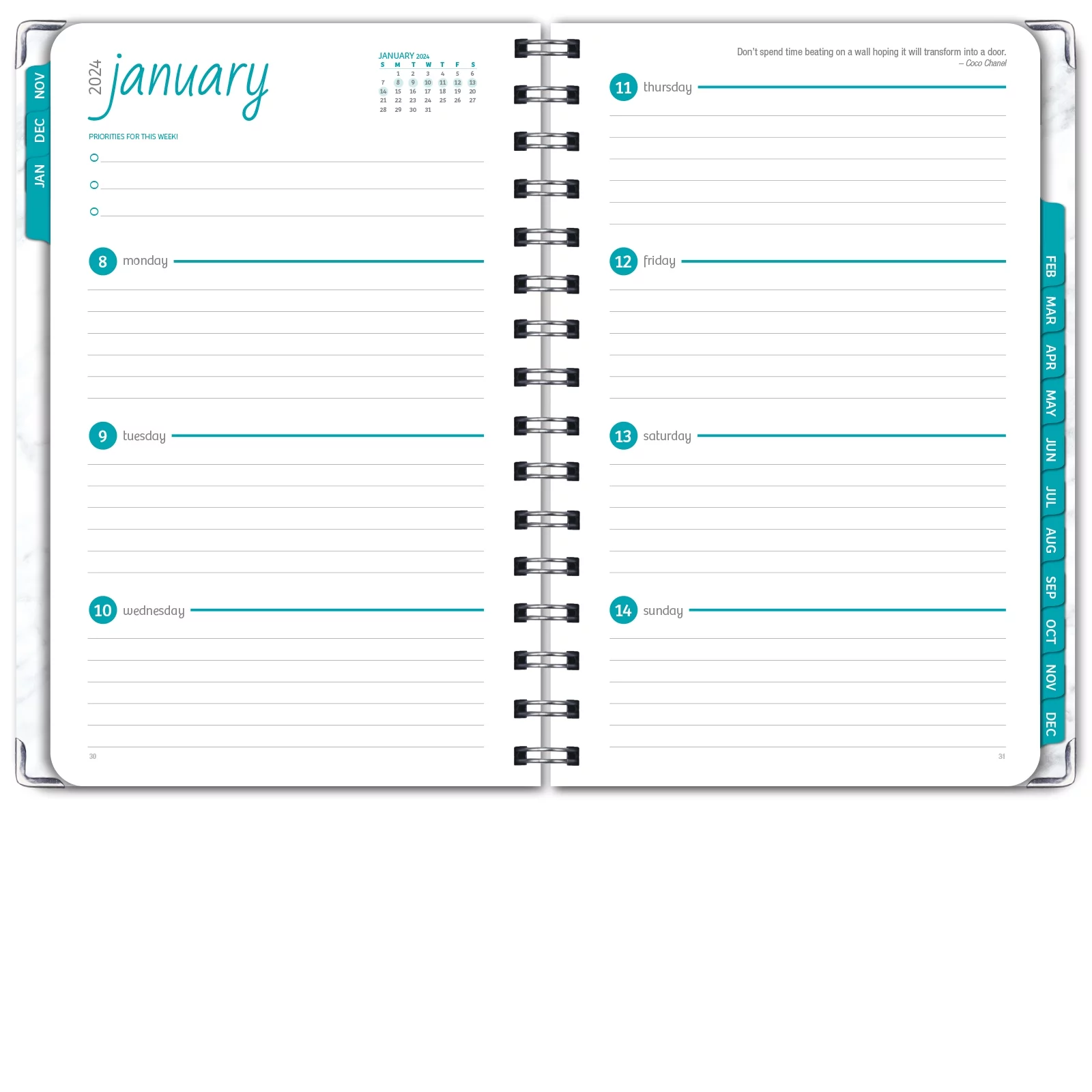 Hardcover CY 2024 Fashion Planner - 5.5