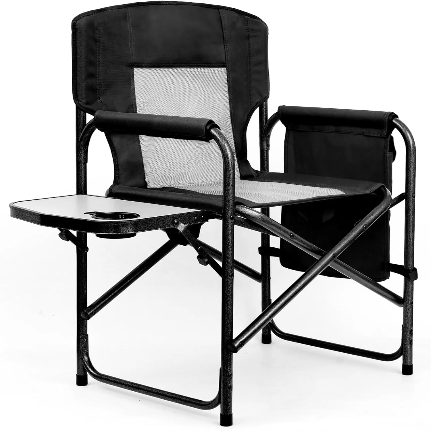 Directors Chair  Camping Chairs for Adults  Heavy Duty Camping Chairs with Side Table  Lawn Chairs with Side Pockets Carry Straps