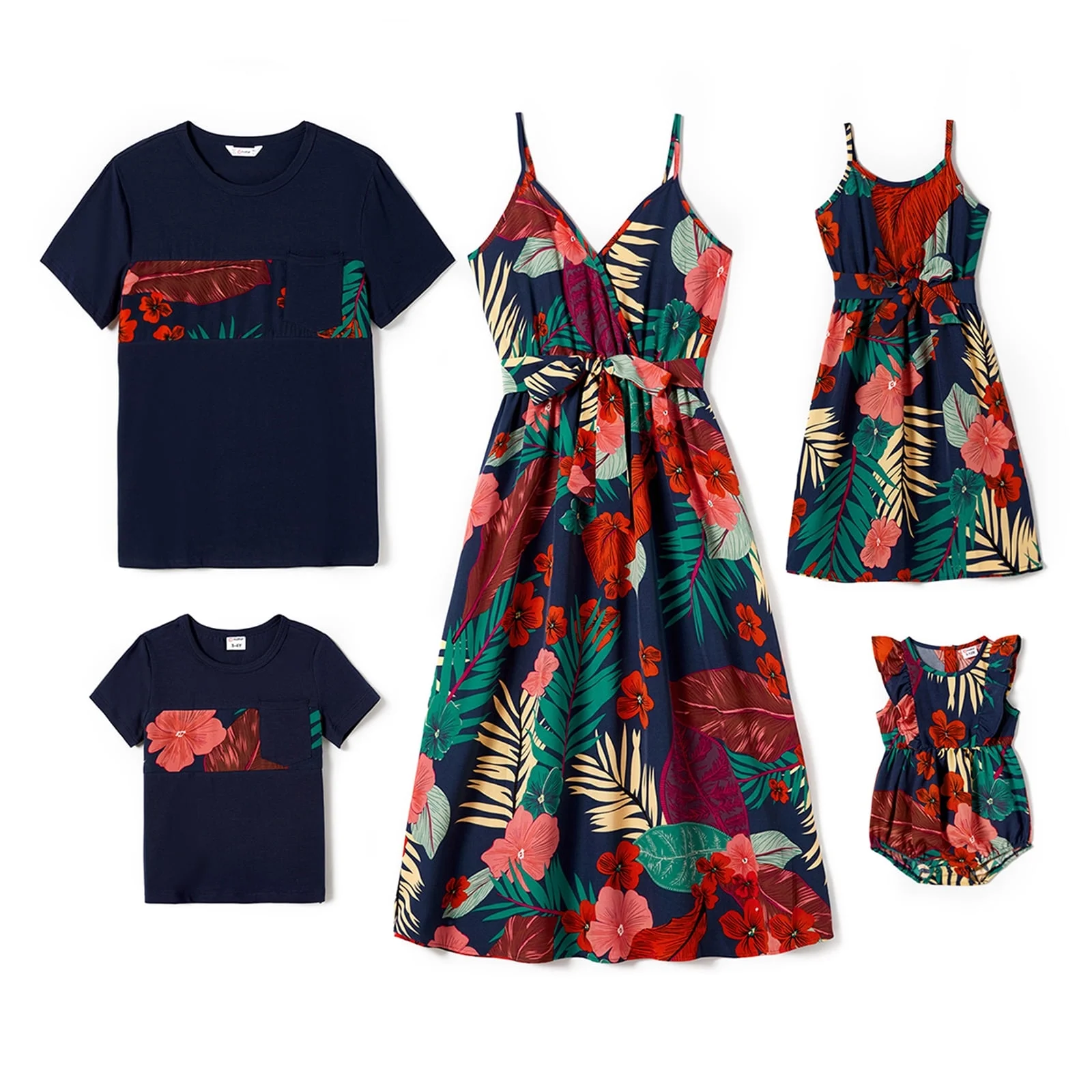 PatPat Family Matching Outfits Mommy and Me Dresses and Short-sleeve T-shirts Casual Sets for Women