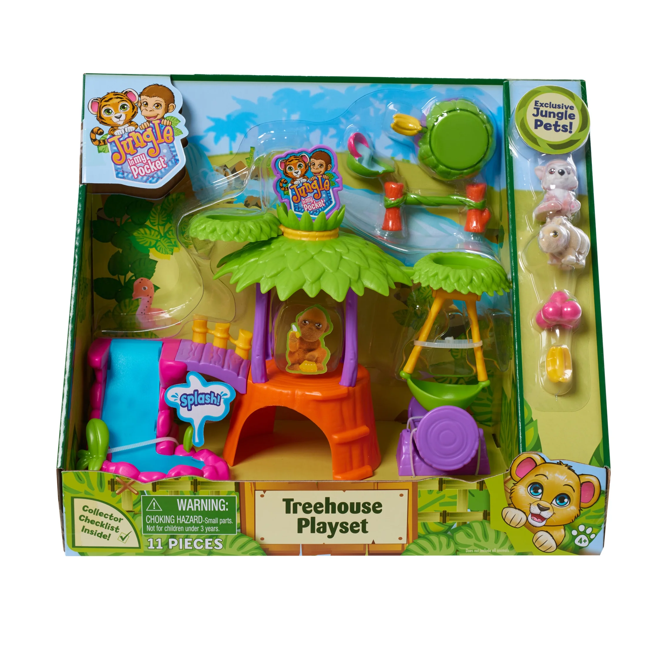 Jungle In My Pocket Treehouse Playset, Kids Toys for Ages