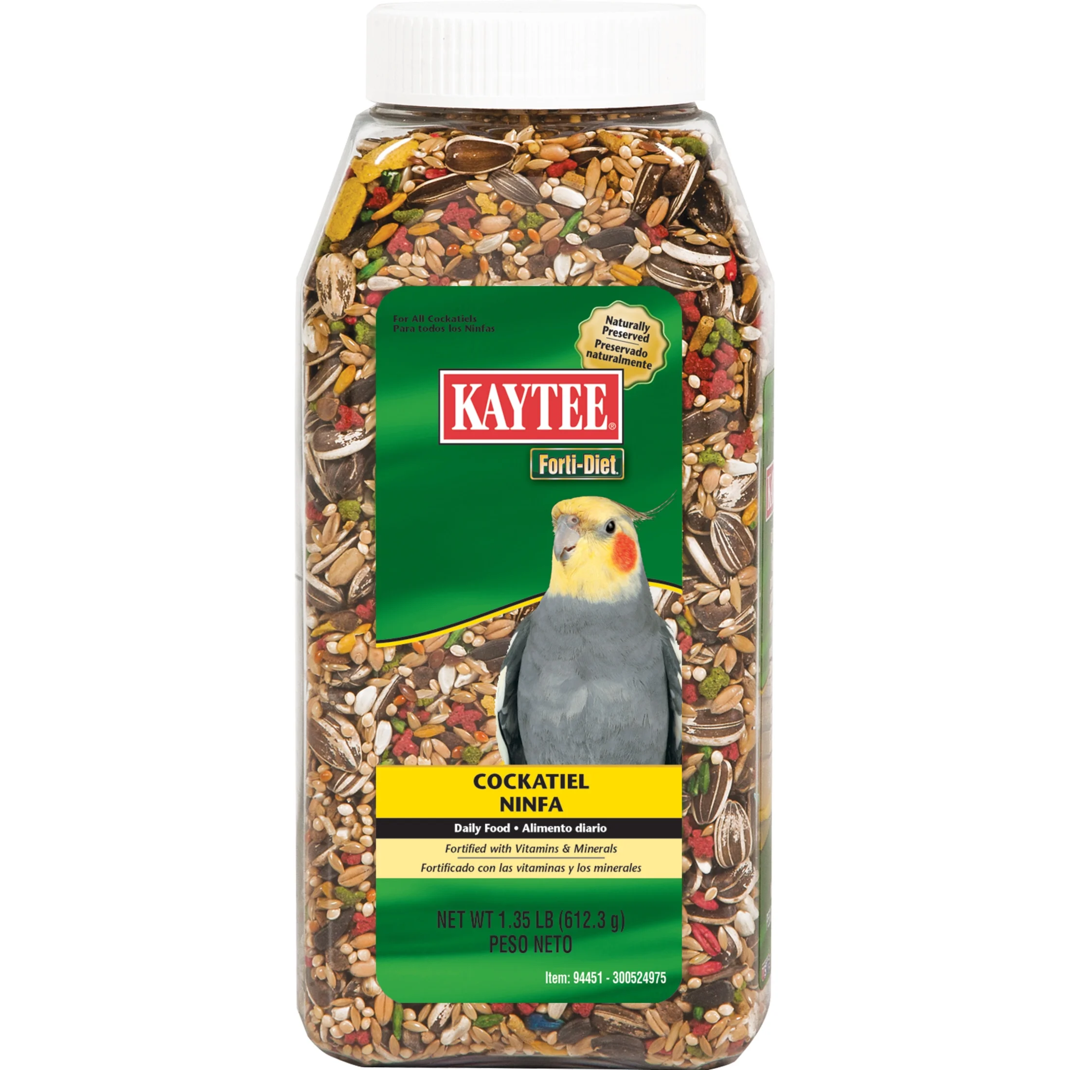 Kaytee Forti-Diet Cockatiel Pet Bird Seed & Grain Food, 1.35 lb