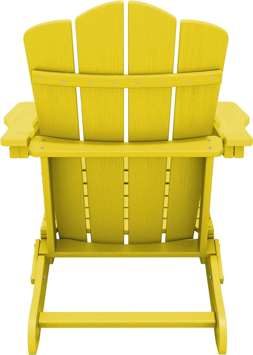 KINGYES Folding Adirondack Chair Set of 8, HDPE All-Weather Folding Adirondack Chair, Yellow