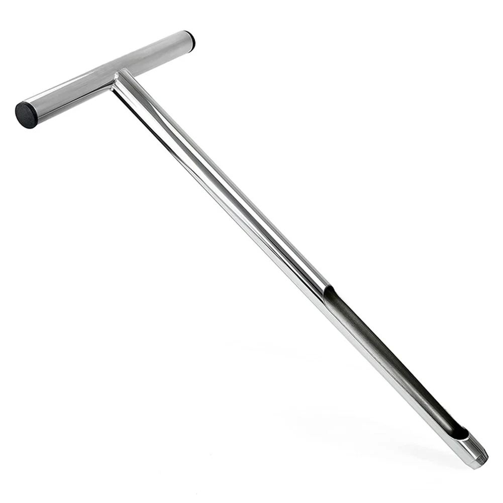 21 Inch Handheld Portable Soil Sampler Stainless Steel Soil Sampling Tool Home Garden Lawn Farm Maintenance Tool T-Handle Soil Sampler