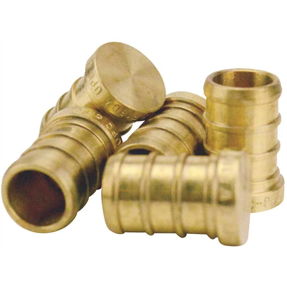 Apollo Valves APXP125PK ApolloPEX Series Test Pipe Plug, 1/2 in, Barb, Brass - pack of 5