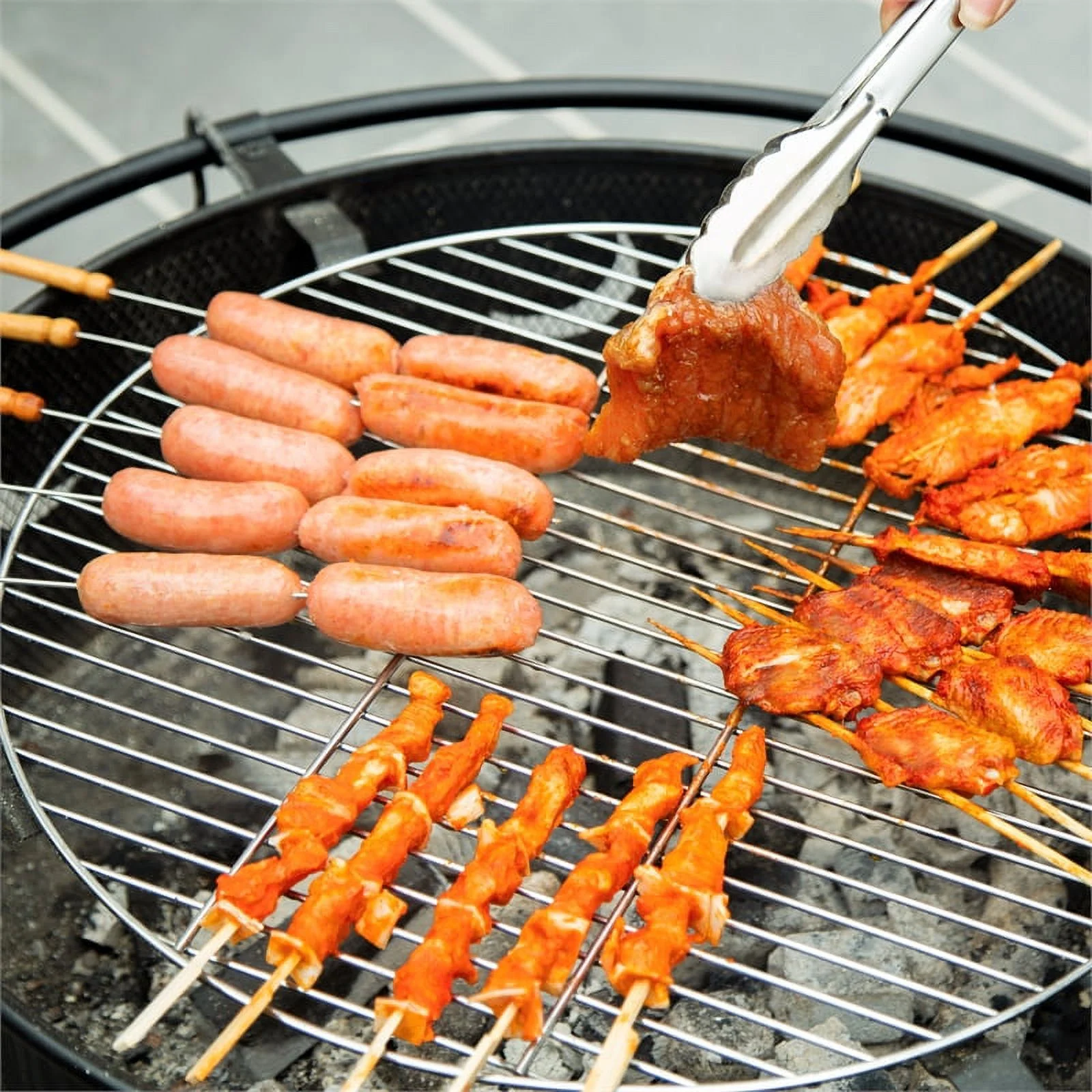 Hampton Star and Moon Steel Wood Burning Fire Pit in Black