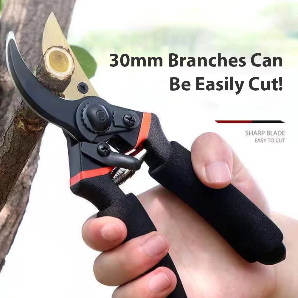 SK5 Steel Garden Scissors, Strong Cutting, Pruning Tool for Thick Branches and Nursery Branches