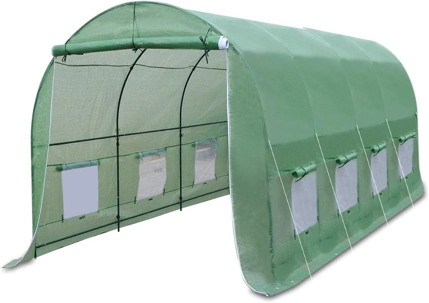 Large Walk In Greenhouse Portable Tunnel Garden Plant Tent (16' X 7' X 7')