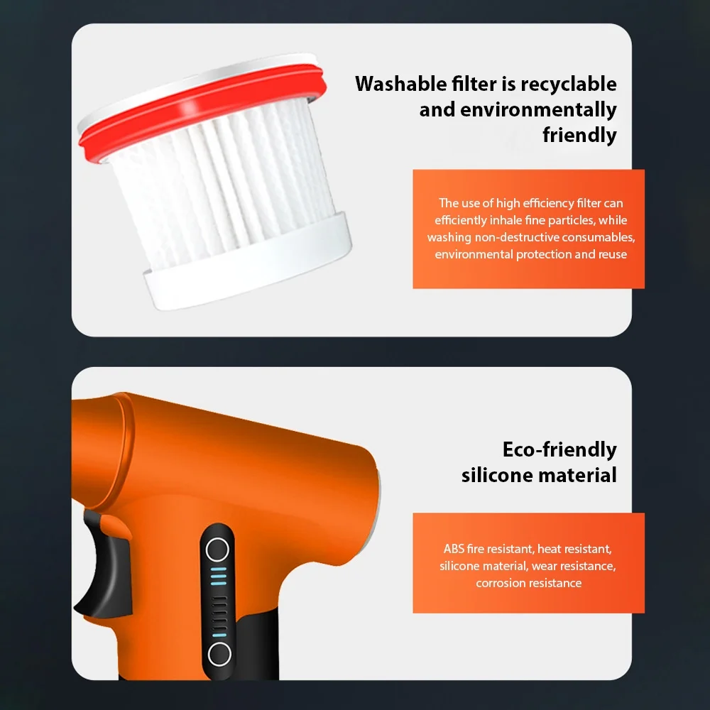 Electric Air Duster,And Suction Dual-purpose Suction Dual-purpose Removal Dual-purpose Removal Cars Computers Built-in Fan And Suction 130000rpm Turbo Fan Turbo Fan And Compressed Air Cars