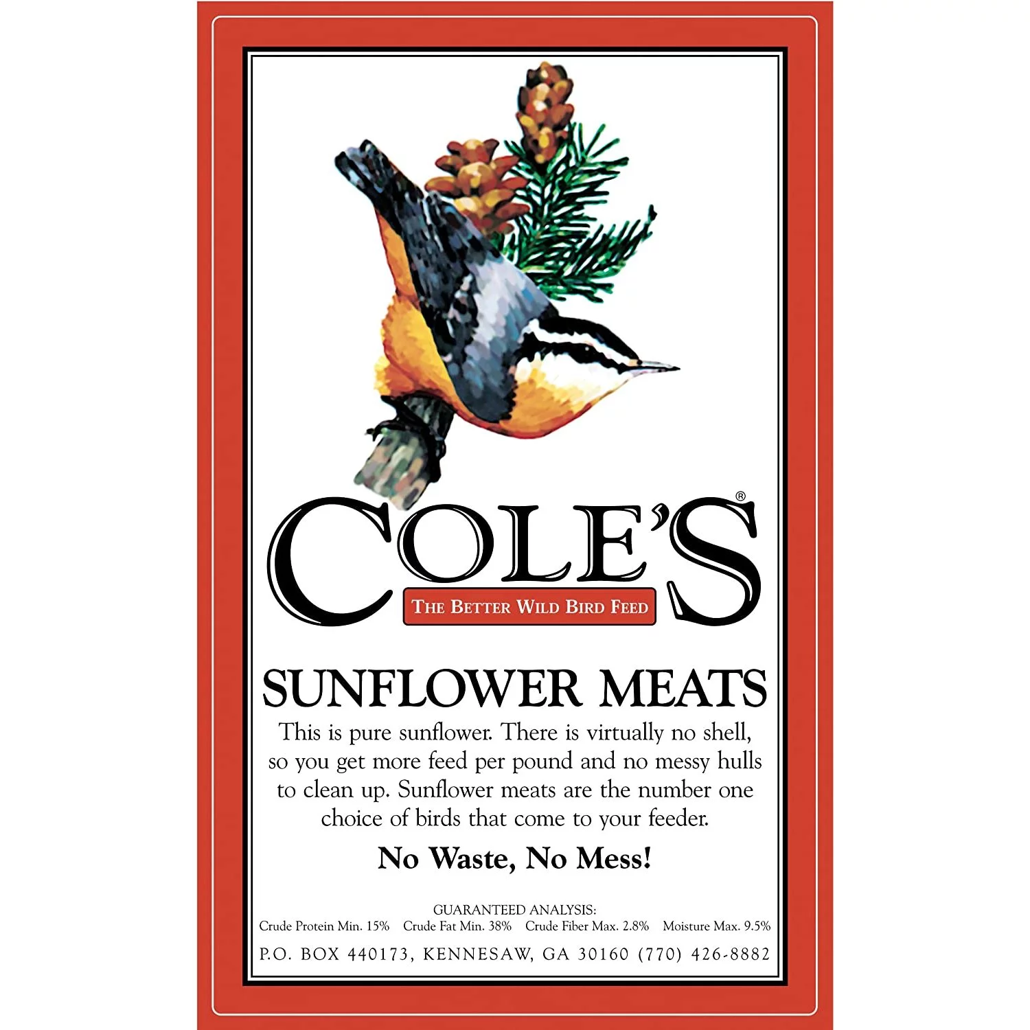 Cole's SM20 Sunflower Meats PP Seed, 20-Pound