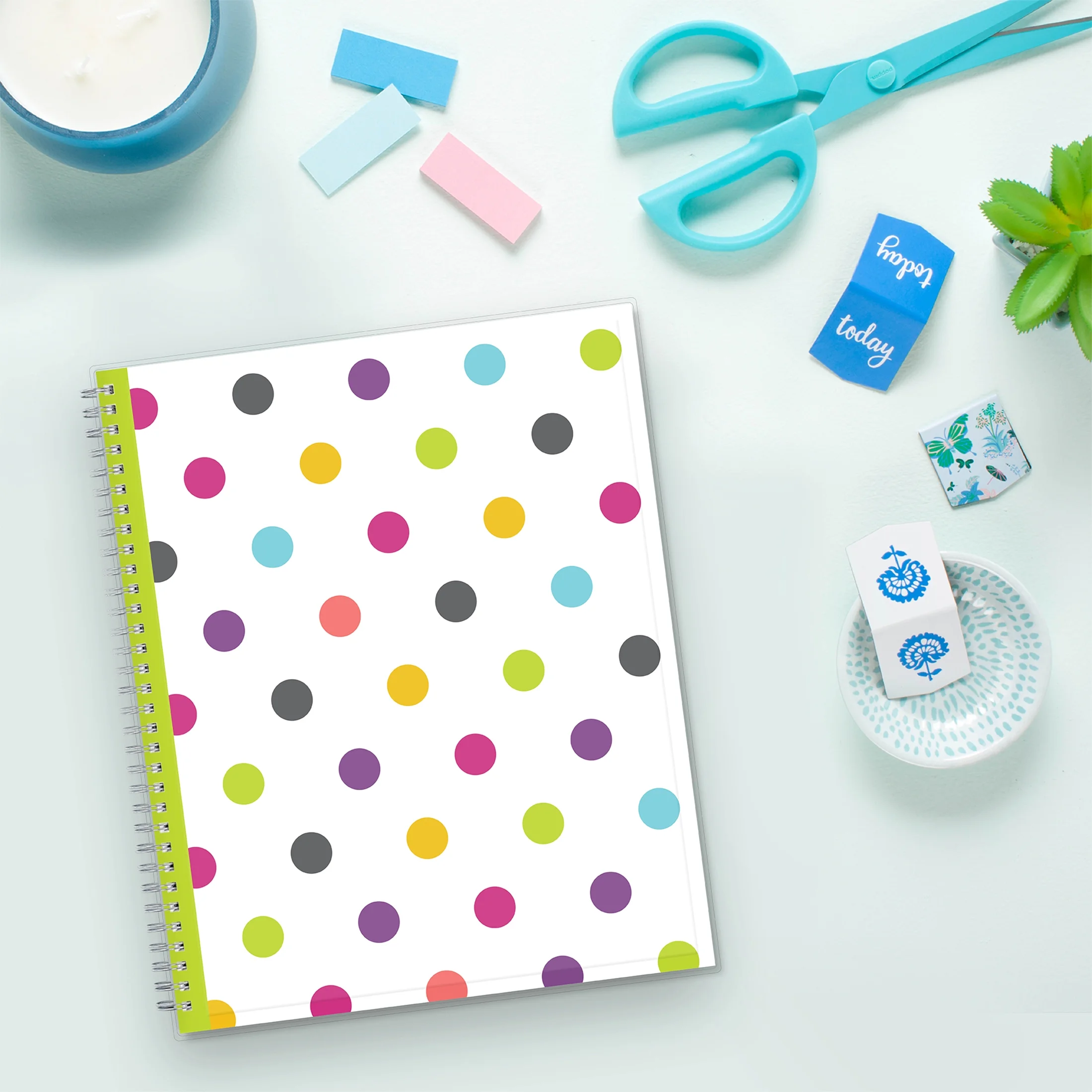 2024-2025 Teacher Lesson Planner, 8.5x11, Blue Sky, Teacher Dots