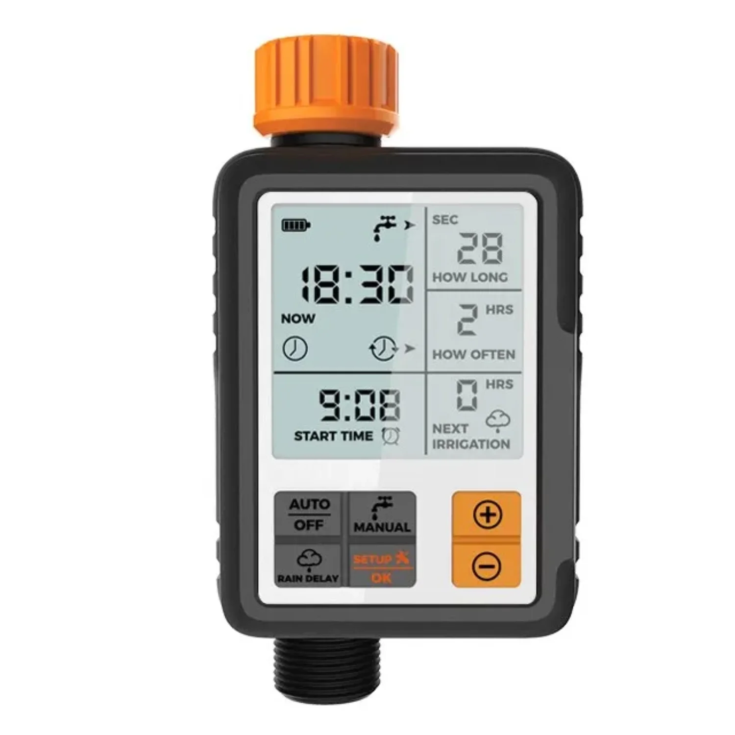 Automatic Electronic Watering Timer Controller with Digital Display for Garden Irrigation System - EU Plug Compatibility