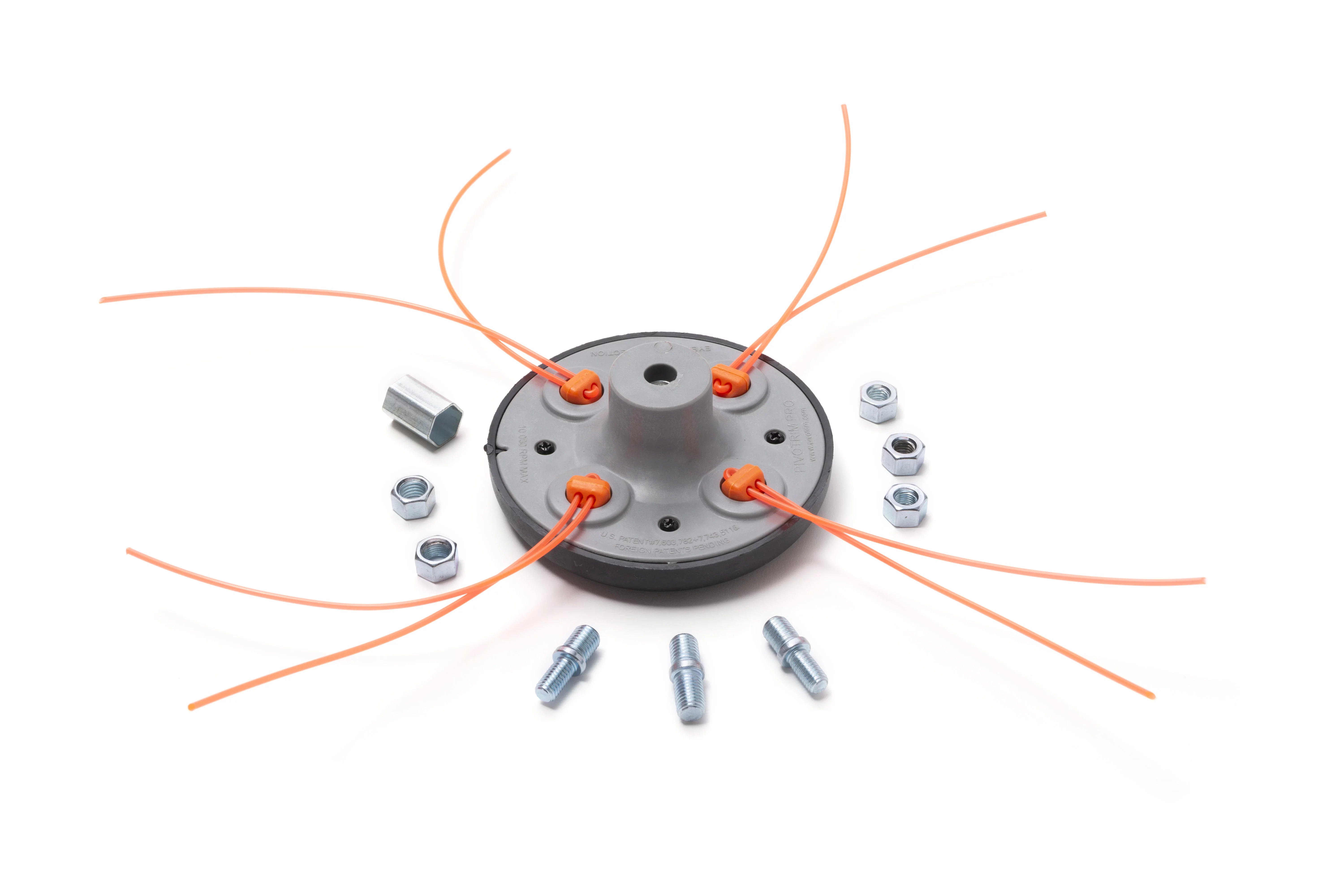Terre Products, 4 Way Universal String Trimmer Head Replacement, Compatible with Most Weed Eater Brands, Accepts Line Sizes .05 Inch to .095 Inch