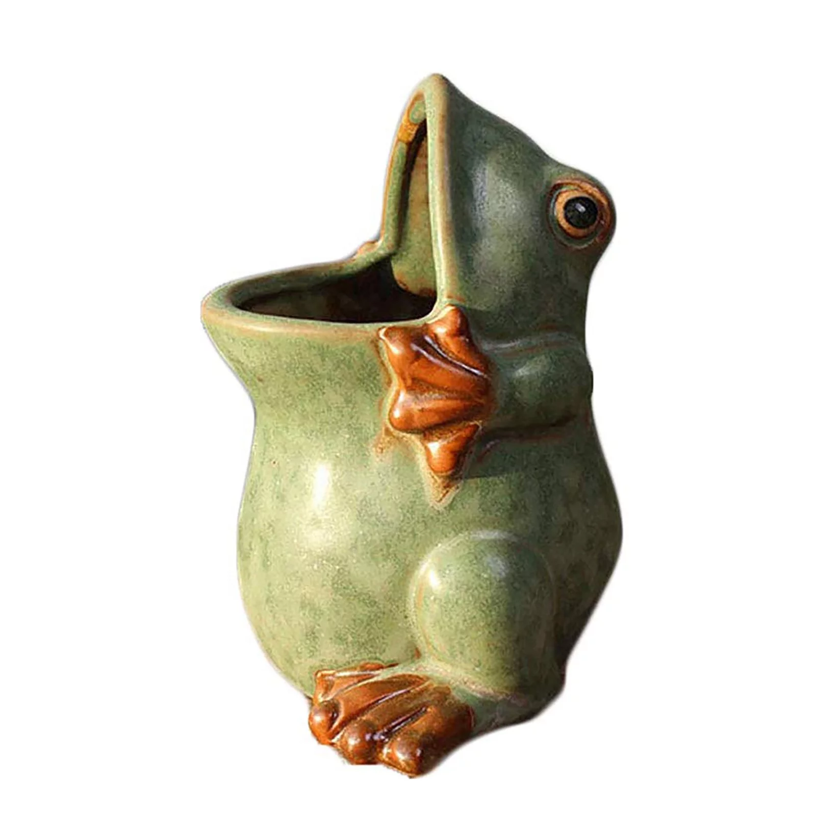 Decoration Outdoor,European Retro Kiln Changing Glaze To Make Old Succulent Flower Pot Creative Frog Pot Succulent Flower Pot Succulent Pot