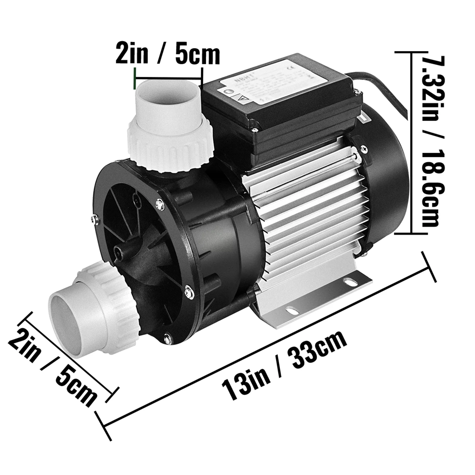 SKYSHALO Swimming Pool Pump 1/2 HP 110V Hot Tub Pump 0.37 KW Water Circulation Pool Pump Spa Pump Above Ground Pool and Whirlpool Bath