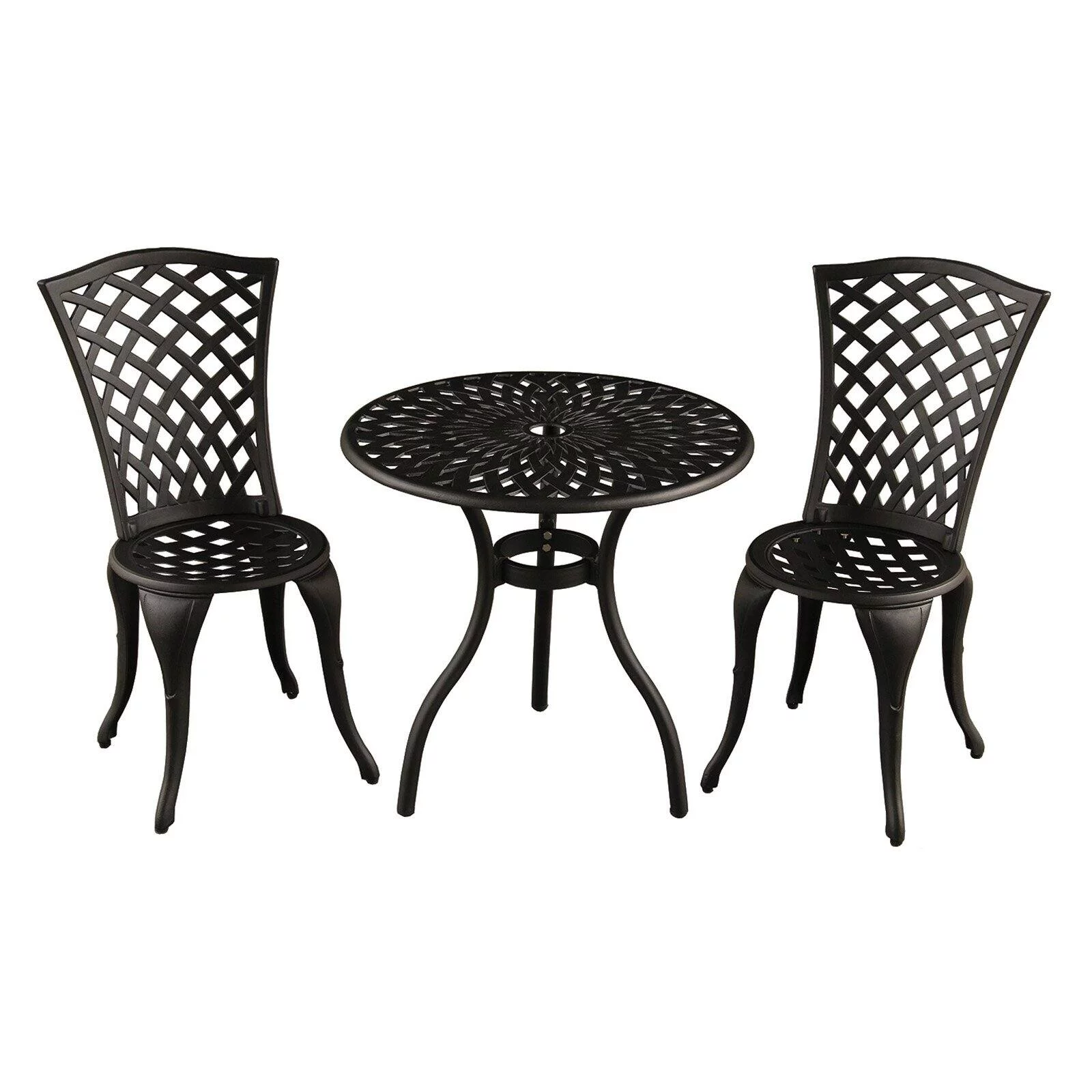 Oakland Living Modern Mesh Lattice Aluminum Bistro Set