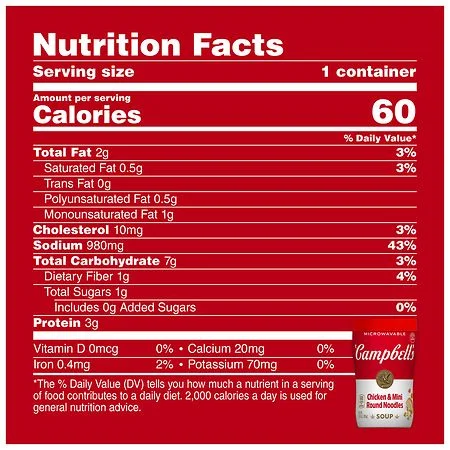 Campbell's Sipping Soup Chicken & Mini Round Noodle 10.75oz Pack of 2