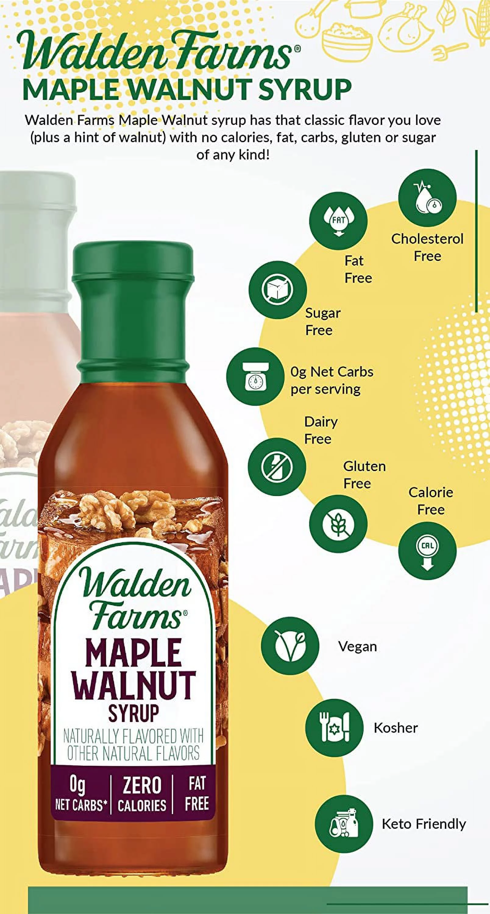 Walden Farms Maple Walnut Syrup, 12 Oz. Pack Of 6