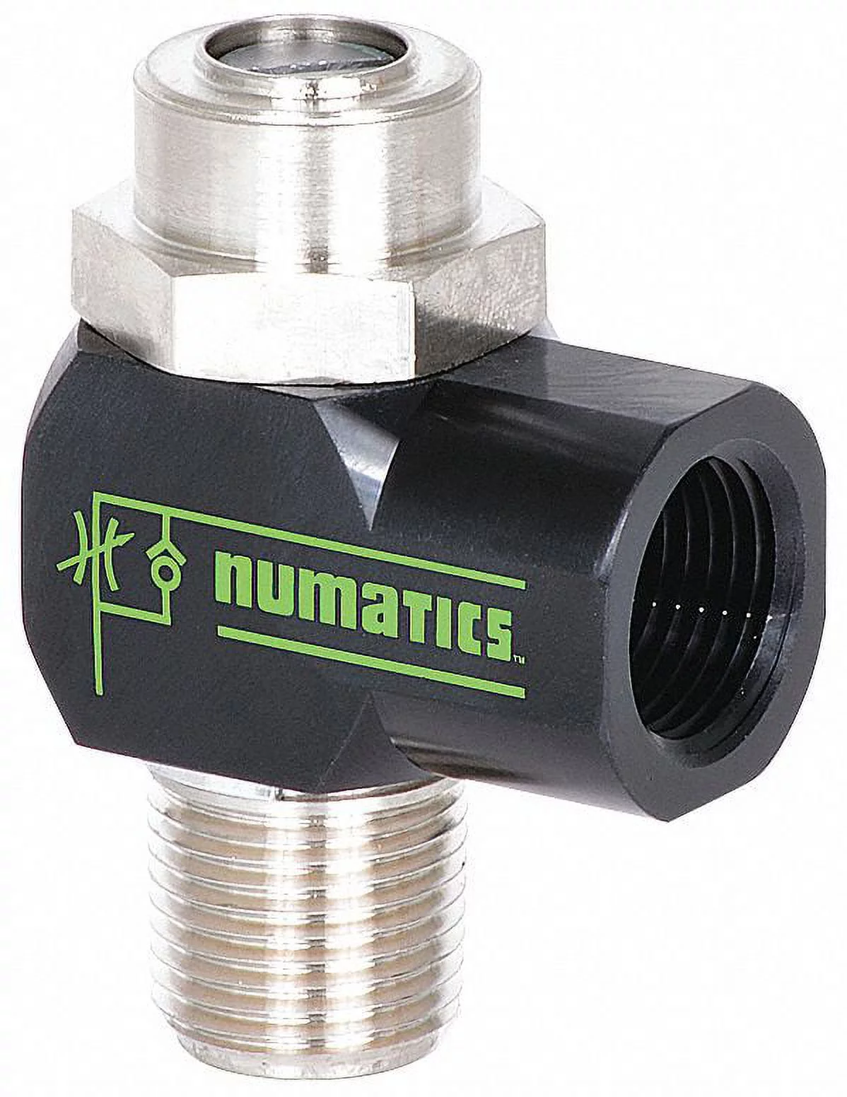 Numatics Flow Control Valve,10-32 UNF,10-32 UNF 0FCRN