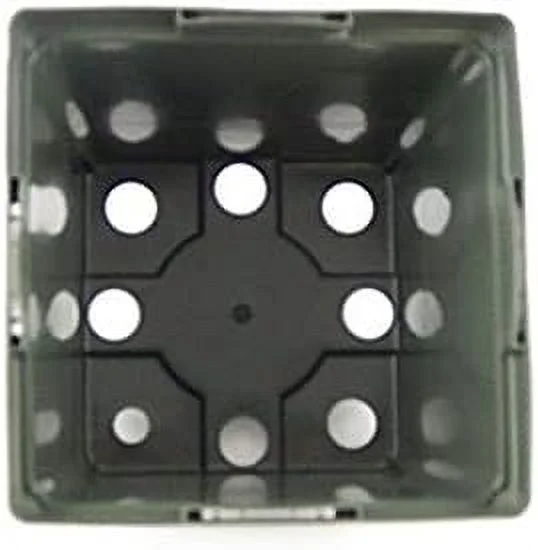 Greenhouse Pots - 4 Inch Square - 3 1/2 Inch Deep Pots - Green - Plastic - 50 Pack By Growers