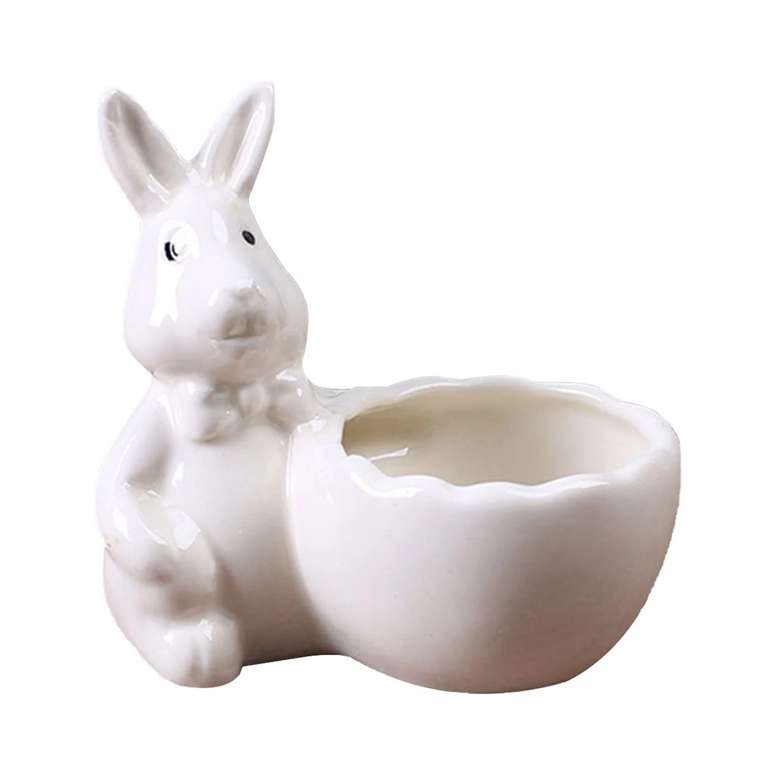Bnnlsa Flower Pots Easter Rabbit Mini Ceramic Succulent Plant Pots Thumb Flower Pots for Small Plants and Decorative Objects