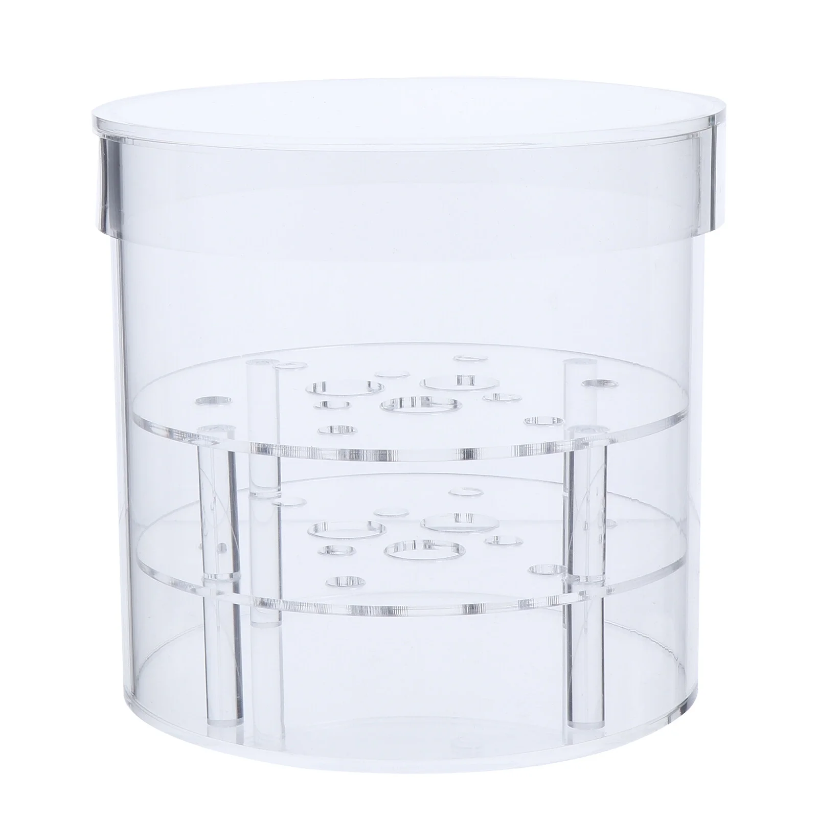 Gongxipen 1pc Rose Flower Storage Box Acrylic Transparent Empty Preserved Flower Box