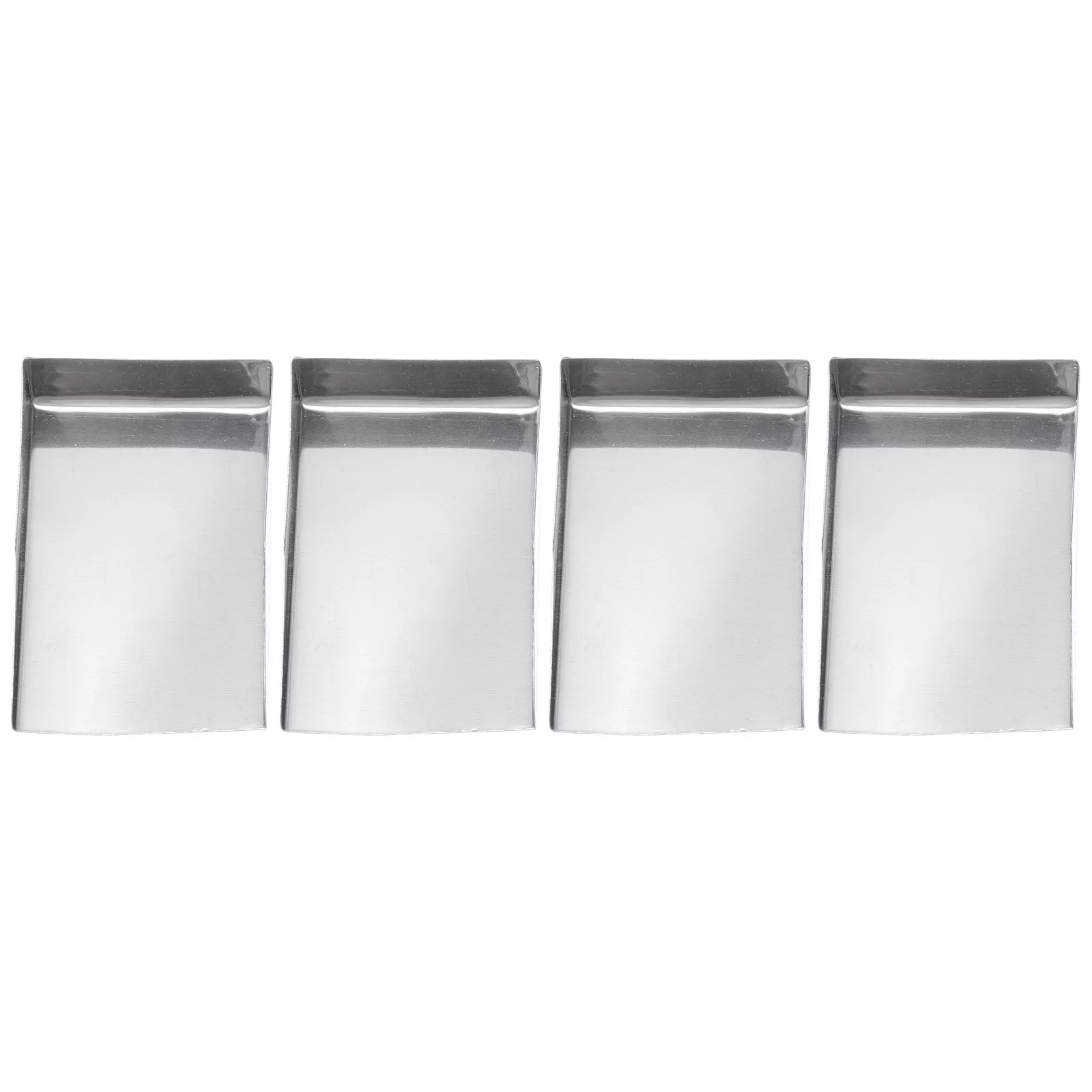 Jibingyi 4pcs Multi-purpose Stainless Steel Gold Powder Shovels Portable Scoops (Silver)