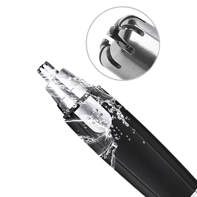 1PC Electric Nose Hair Trimmer, Professional Painless Nose And Ear Hair Trimmer For Women Men Waterproof Stainless Steel Head Dual Edge Blades Nose Hair Remover Mute Efficient Easy Cleansing