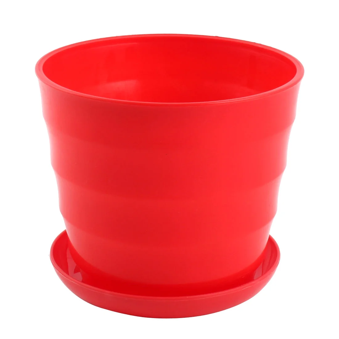Home Plastic Cylinder Plant Aloes Cactus Flower Grass Planting Pot Flowerpot Red for Christmas