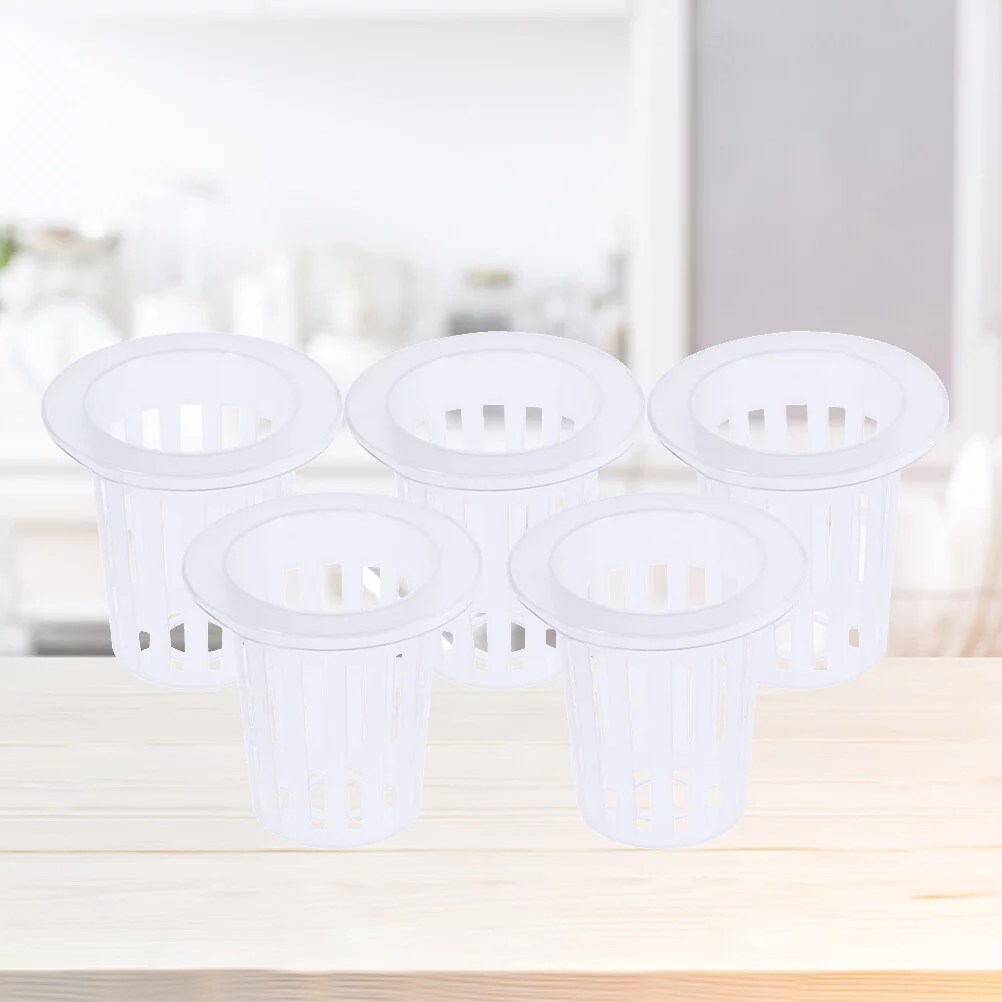 Guichaokj 30pcs Slotted Mesh Soilless Culture Vegetable Net Pots Baskets Cups for Hydroponics Aquaponics Orchids