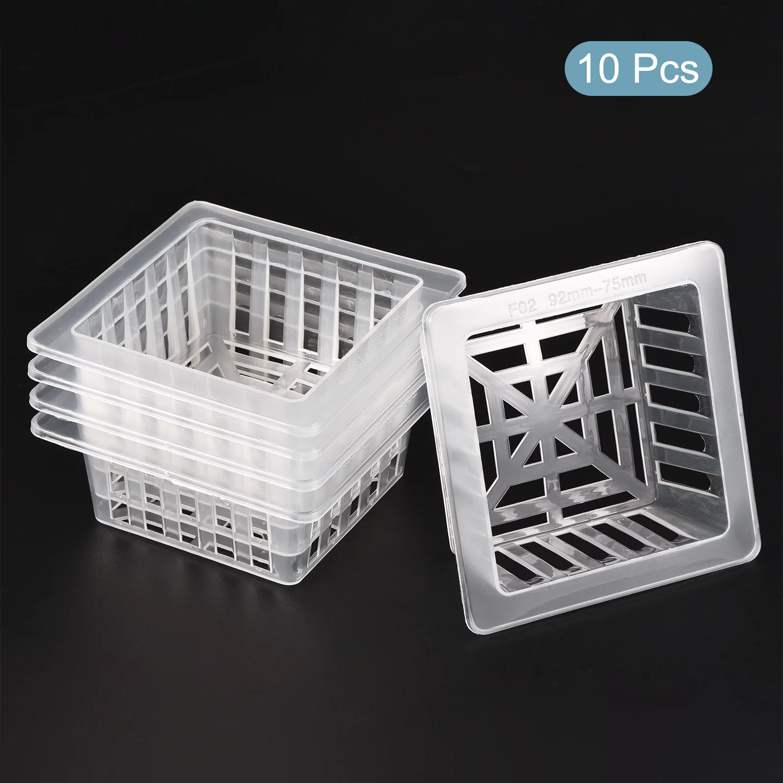 Uxcell 6 Inch Transparent Garden Mesh Cup Net Pots Plastic, for Home Vegetable Flower Planting 12pcs